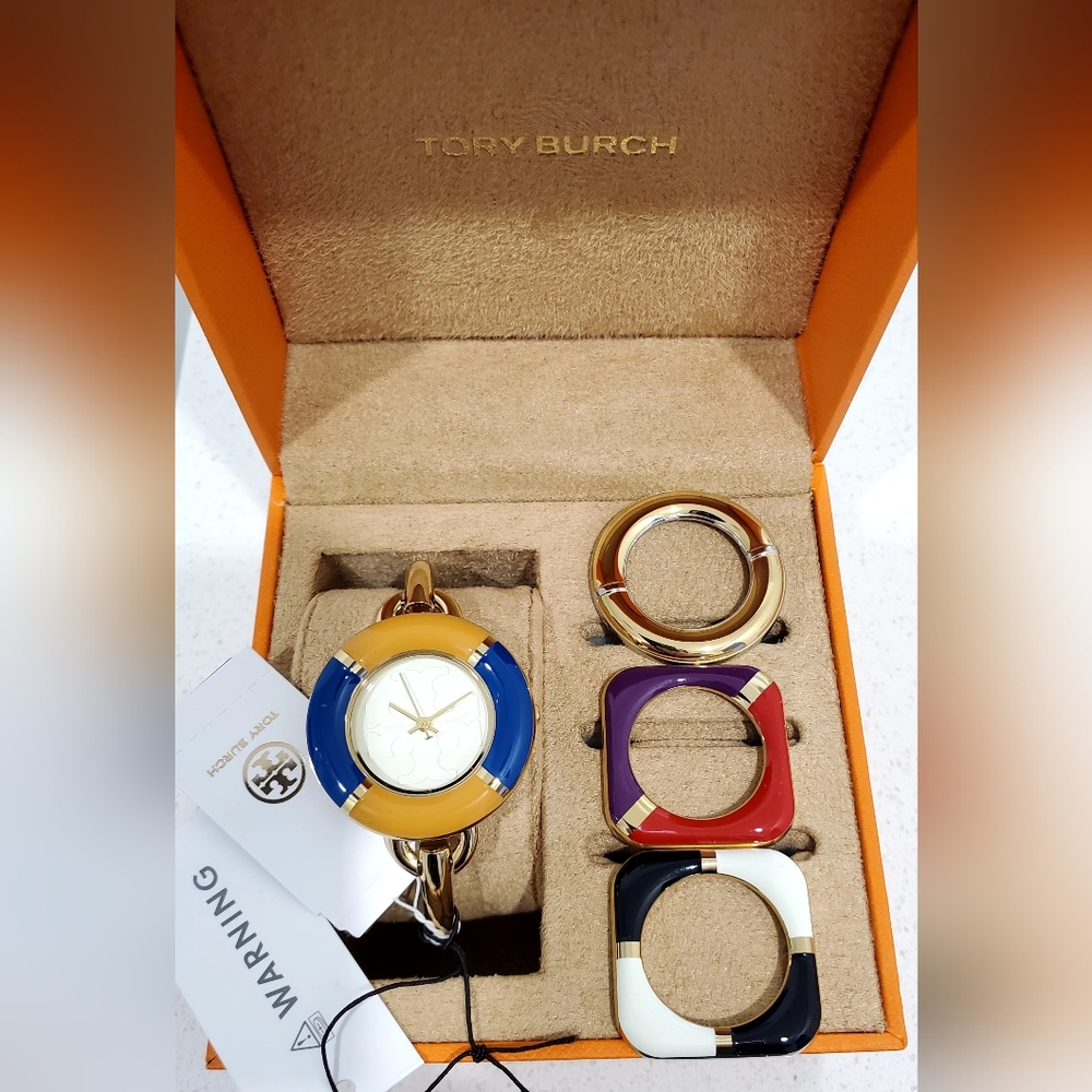 Tory Burch Women's Gold and Multicolor Watch SetOriginal Brand New No Negotiable